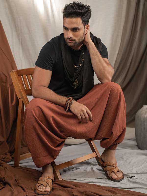 Breathable Men Cotton Pleated Low Crotch Harem Pants - Buy Breathable Men  Cotton Pleated Low Crotch Harem Pants online in India