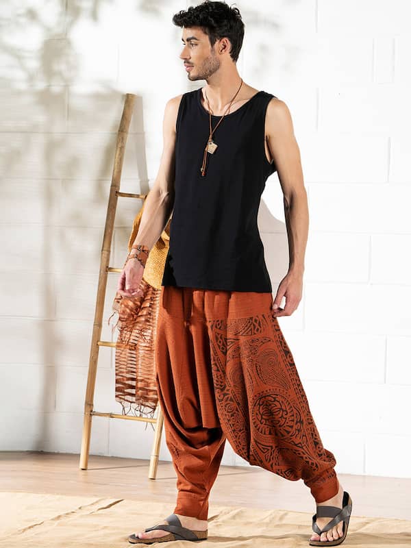 Lightweight printed harem trousers - 7 colours - Tors Boutique