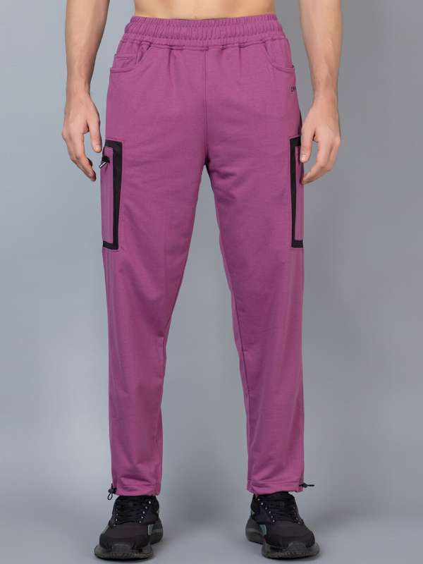 Purple track store pants men