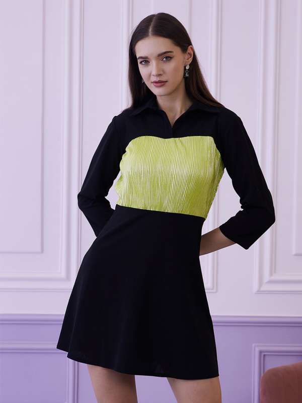 Buy Athena Women Black Solid Sheath Dress - Dresses for Women 10923792