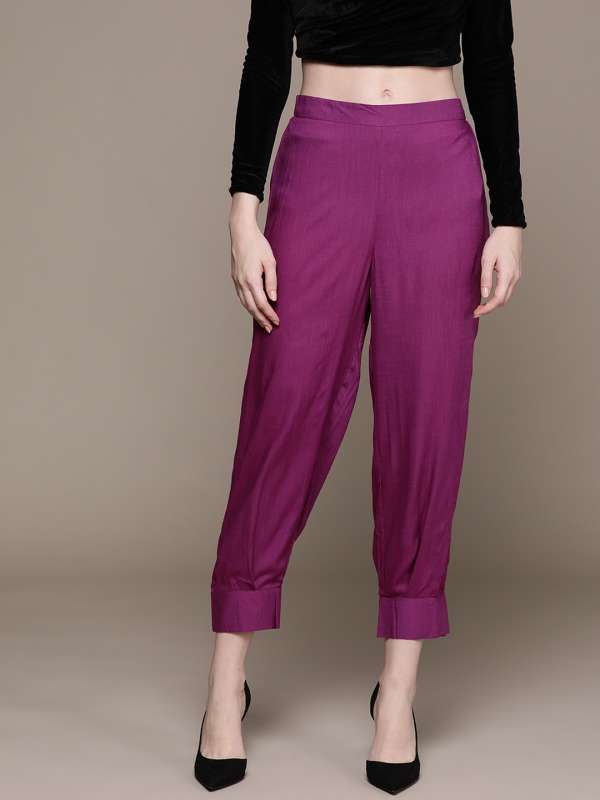 Buy online Purple Anklelength Pants from bottom wear for Women by Fast N  Fashion for 1799 at 0 off  2023 Limeroadcom