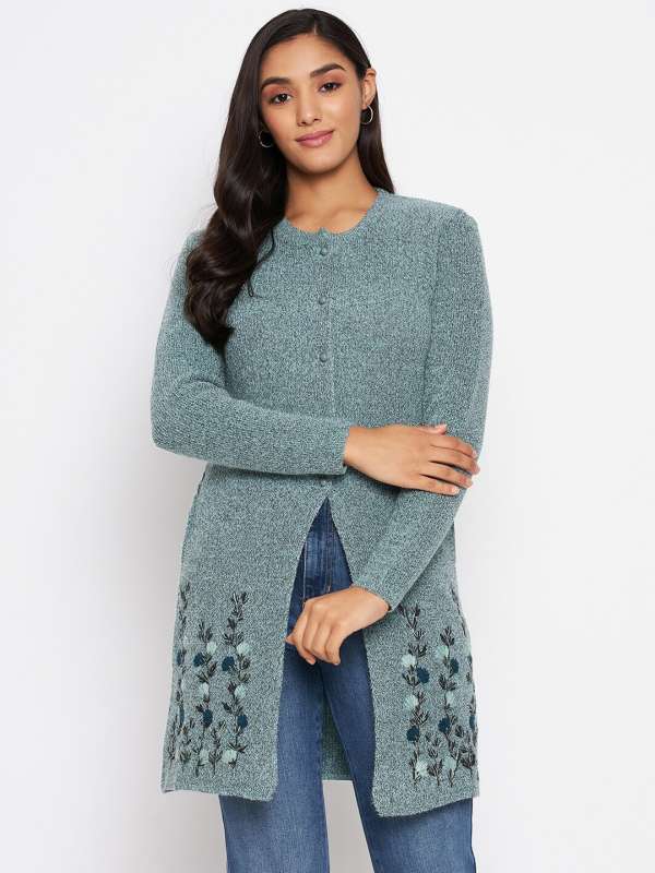 Buy online Women Blue Solid Woolen Dress from winter wear for Women by  Kasma for ₹1359 at 55% off