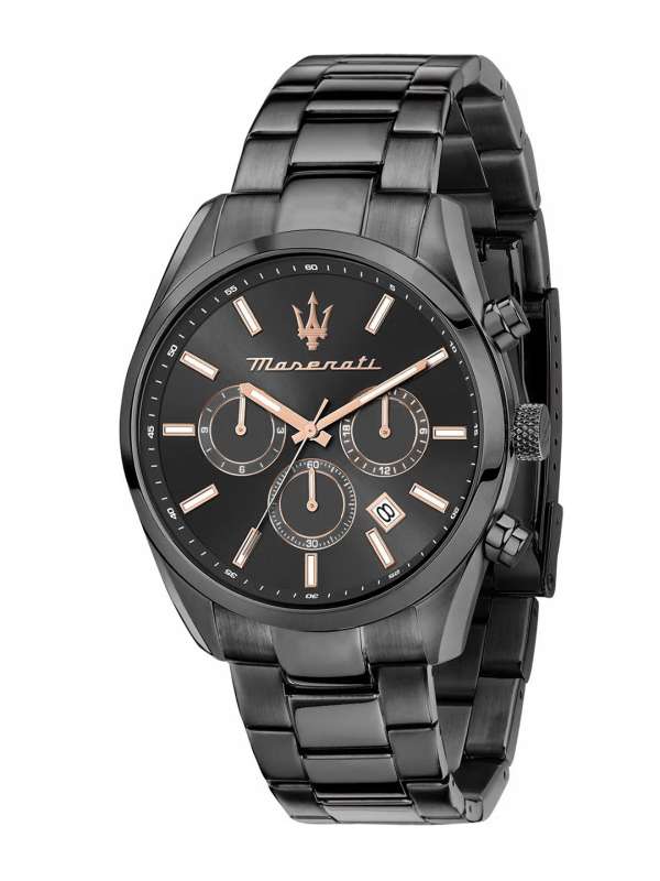 Black stainless steel watches deals