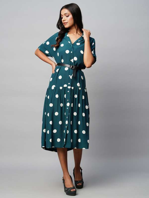 Myntra polka dot online dress