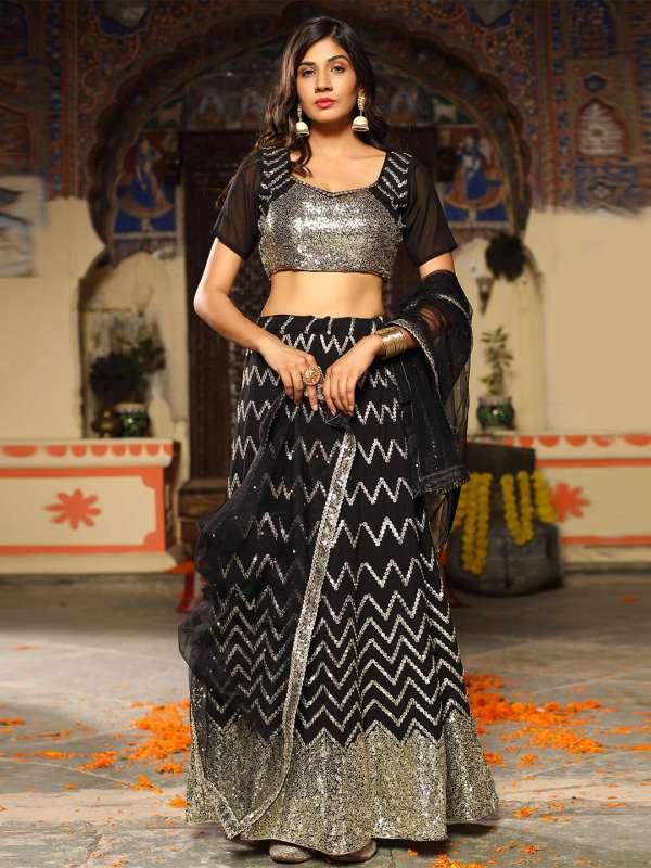Black Lehengas - Buy Black Lehenga Choli Sets @ Low Prices USA,UK
