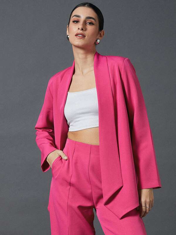 Women Pink Blazers Buy Women Pink Blazers online in India
