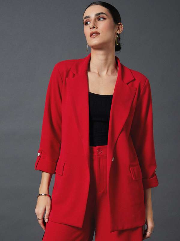 Buy red blazer hotsell