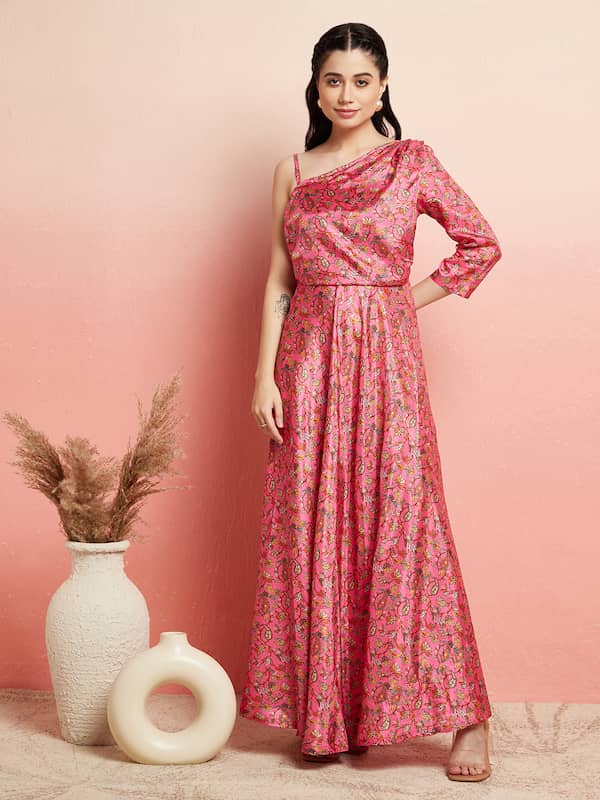 Buy Vibrant Yellow Silk Dress at Rs. 3149 online from Bullionknot Long  Dresses : BK450N