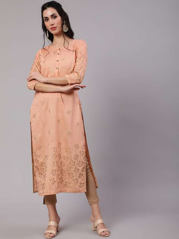 Peach Women Kurtas Kurtis Breya Buy Peach Women Kurtas Kurtis