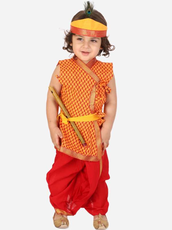 Lord krishna dress for baby online shopping hot sale