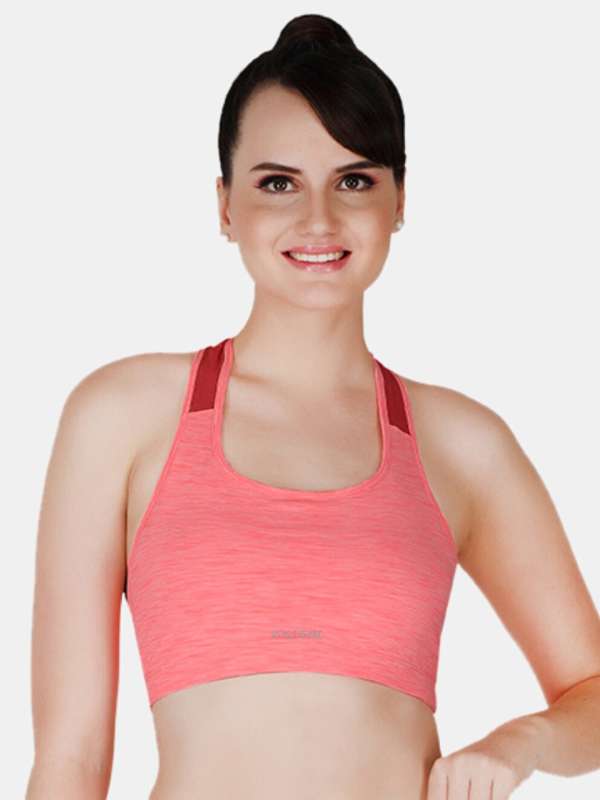 Buy Zoey peach sports bra for Women Online in India