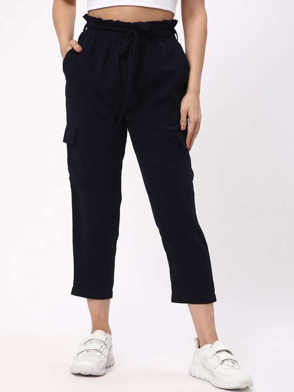 Pocket Detail Drawstring Waist Utility Trousers  Styched Fashion