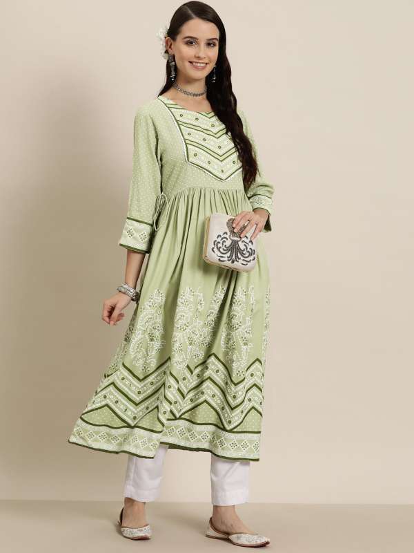Flared kurta buy online discount