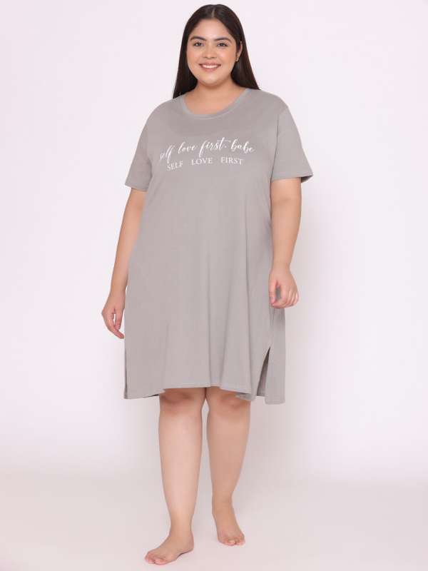 Plus size night discount dresses india