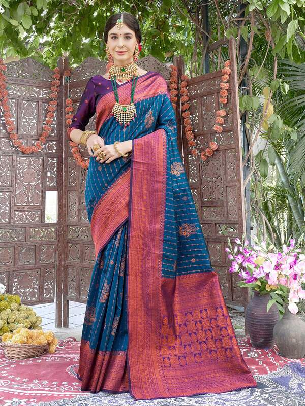 Kadhuwa Banaras Printed Saree : Buy Kadhuwa Banaras Pure Chanderi Silk Hand  Block Print Saree Black with Unstitched Blouse Online | Nykaa Fashion