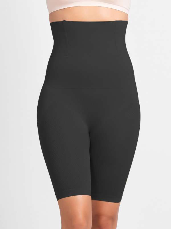 Buy HSR Women Shapewear Bodysuit Tummy Control Full Body Shaper High Waist  Trainer Thigh Slimmer (M, Black) at
