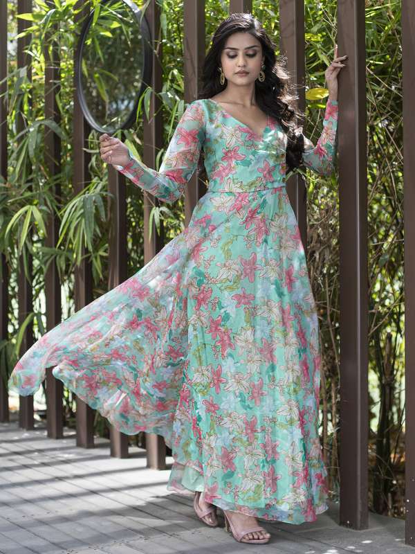 Aks green maxi dress hotsell