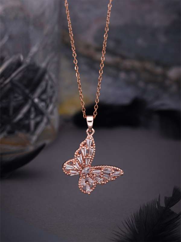 Gold butterfly hotsell locket necklace