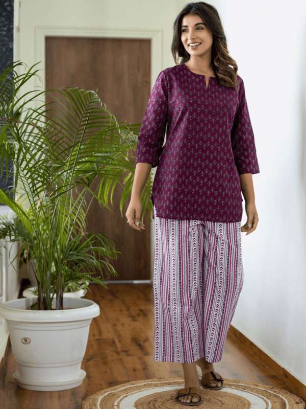 Pajamas Suit Lovers' Print Nightwear Casual 2PCS Pijamas Set