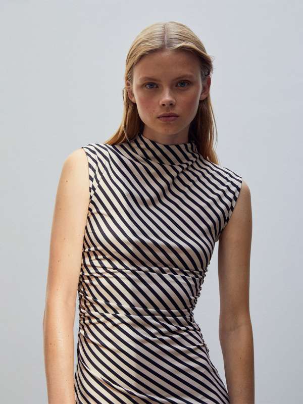 H&m striped bodycon dress sale