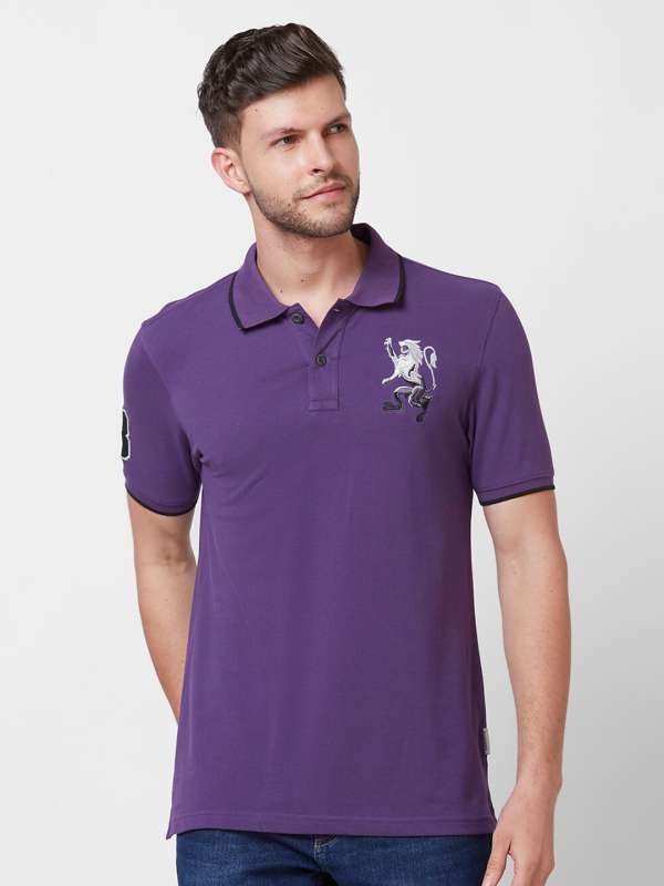 Giordano Purple Solid Polo Tshirts Buy Giordano Purple Solid