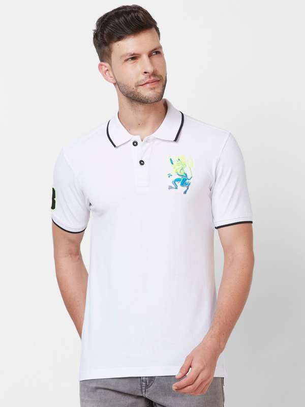 Giordano White Solid Polo Tshirts Buy Giordano White Solid Polo