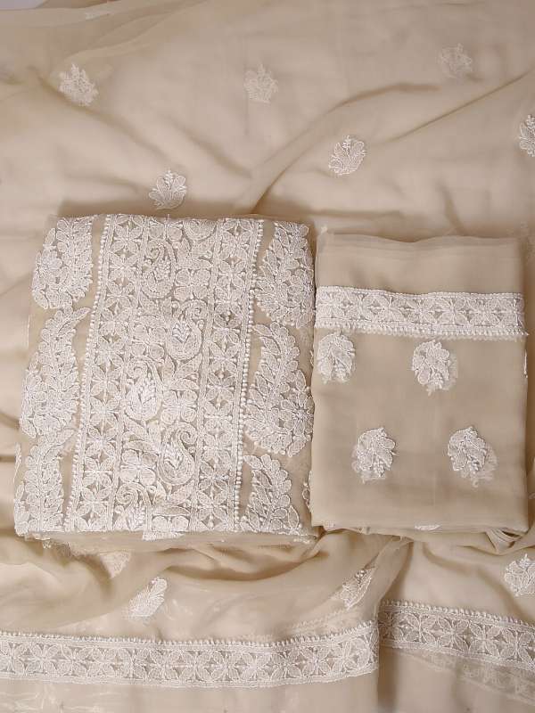Chikan work churidar new arrivals materials online