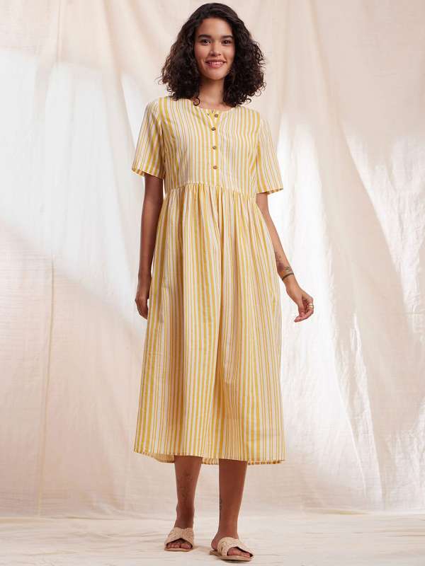 Striped yellow dress new arrivals