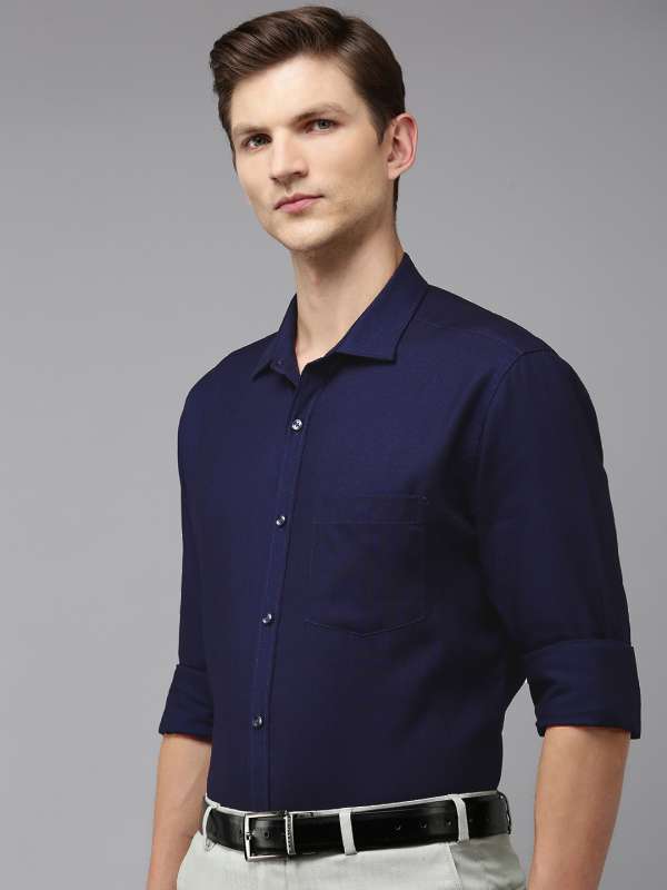 Navy Blue Khaki Men Formal Shirts Park Avenue Splash Buy Navy