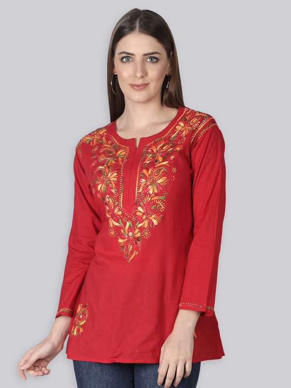Chikan kurtis online on sale
