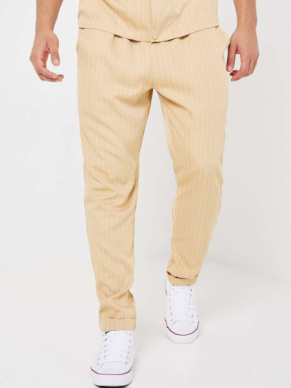 Trouser Pant Mens Formal Non Pleated Stripe Trouser  MT115
