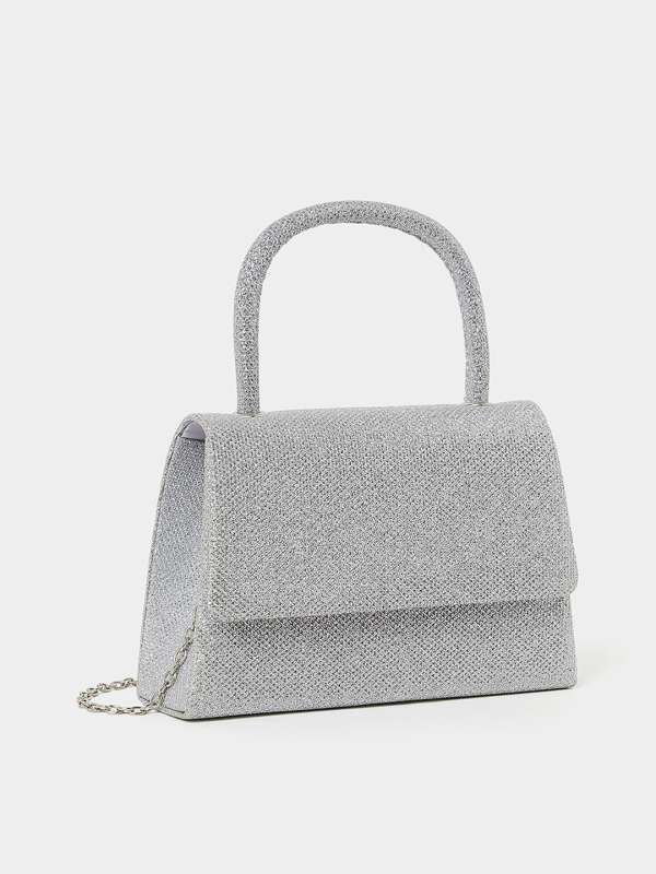 Silver colour bag cheap