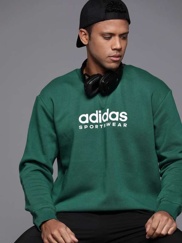 Adidas Olive Green Sweatshirts - Buy Adidas Olive Green Sweatshirts online  in India