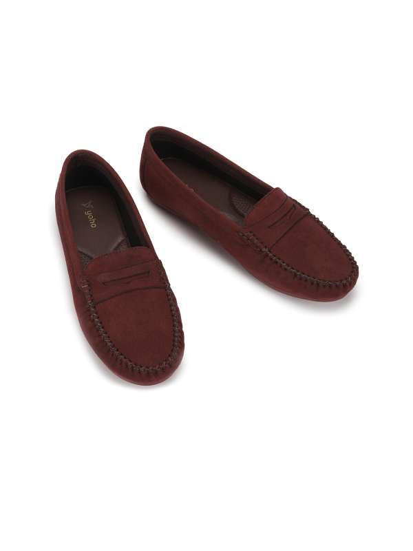 Maroon moccasins sale