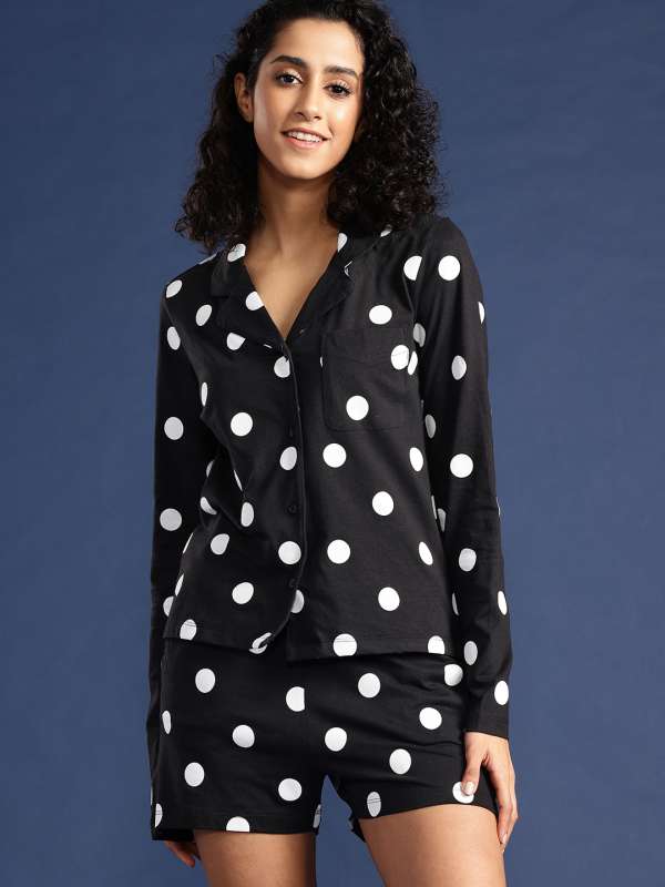 Polka dot short clearance suit
