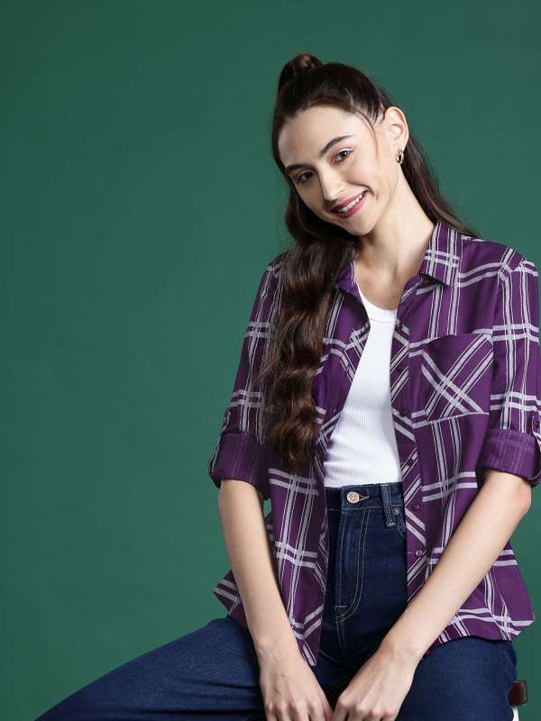 purple shirt women