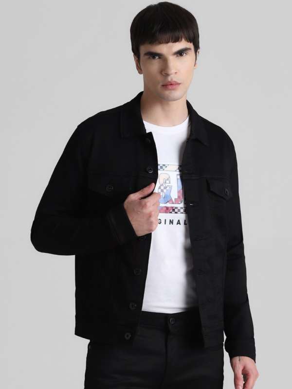 Jack Jones Black Denim Jacket Buy Jack Jones Black Denim Jacket online in India