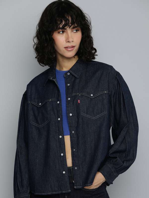 Levi's navy blue shirt clearance