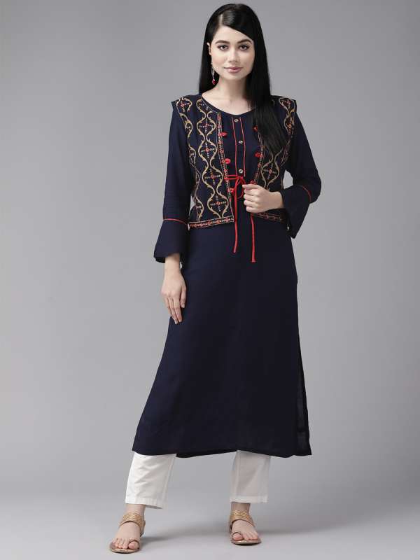 Myntra kurtis outlet with jacket