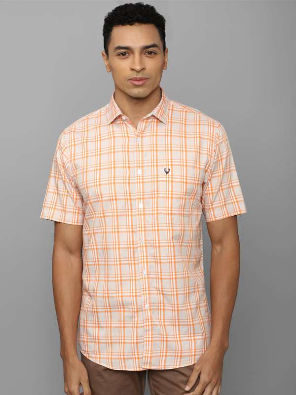 Allen solly orange sales shirt