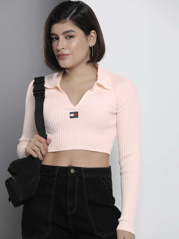 Tommy hilfiger outlet crop sweater women's