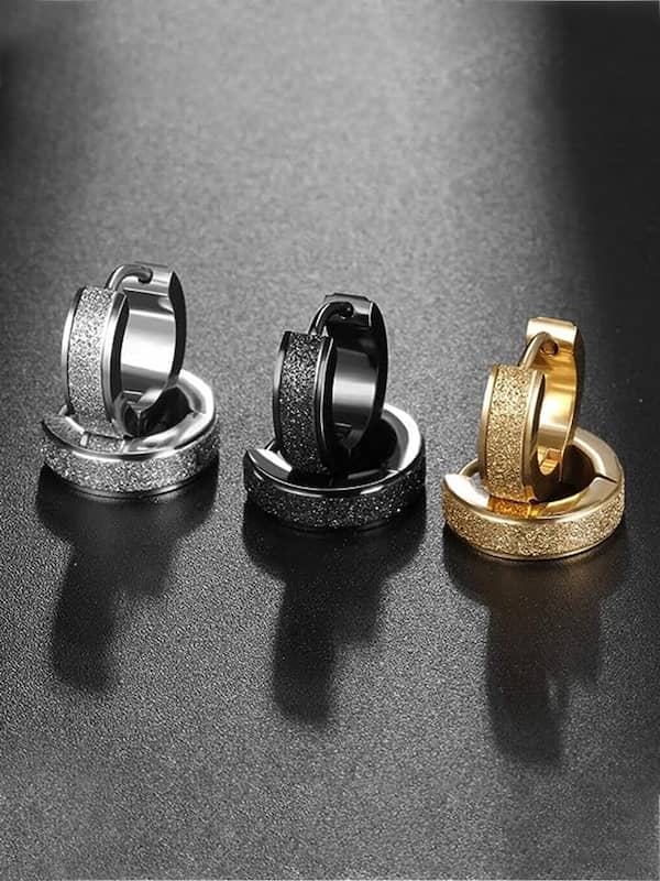 Diamond Hoop Earrings for Men for sale  eBay