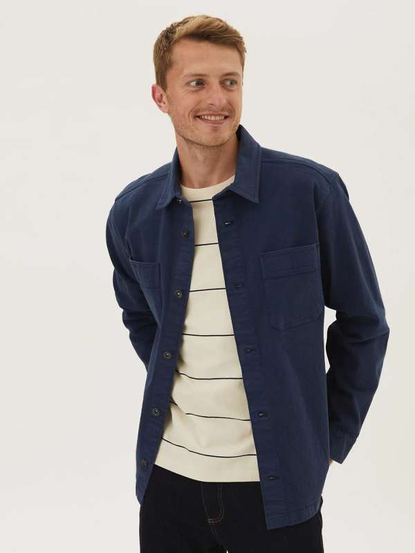 Buy Navy Blue Shirts for Men by Marks & Spencer Online