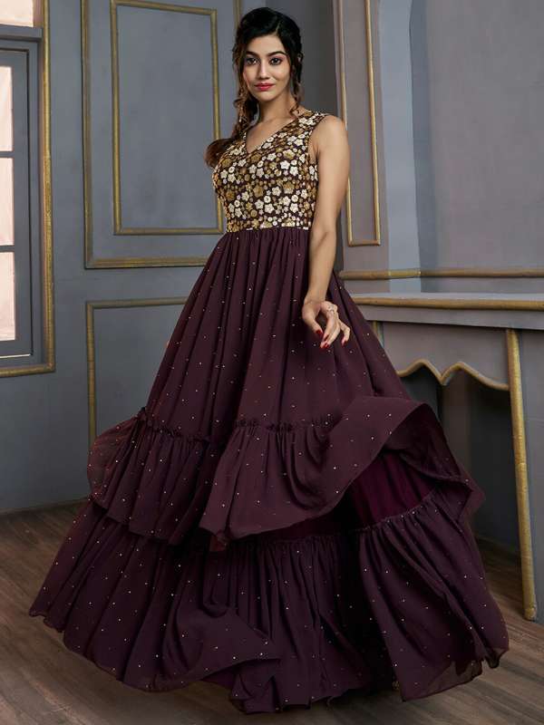Myntra long gowns with price clearance