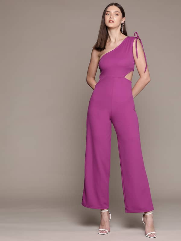 Purple Velvet Jumpsuit - Ruched Jumpsuit - Wide-Leg Jumpsuit - Lulus