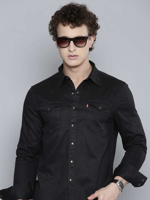 Levis black 2025 shirt mens