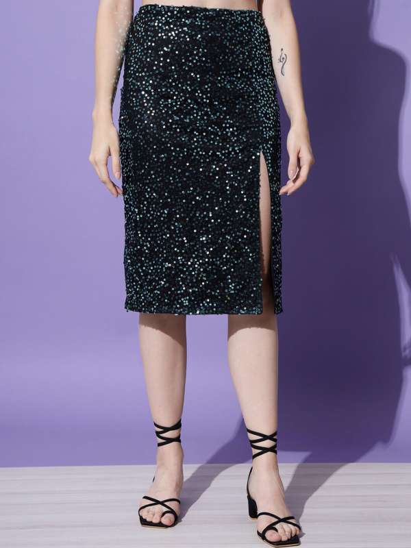 Black/Multi Sally Sequin Straight Skirt | WHISTLES |-megaelearning.vn