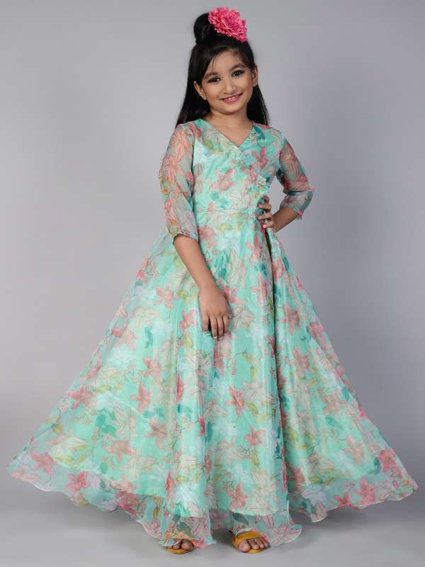 Aks Green Gold Printed Maxi Dress Buy Aks Green Gold Printed Maxi Dress online in India