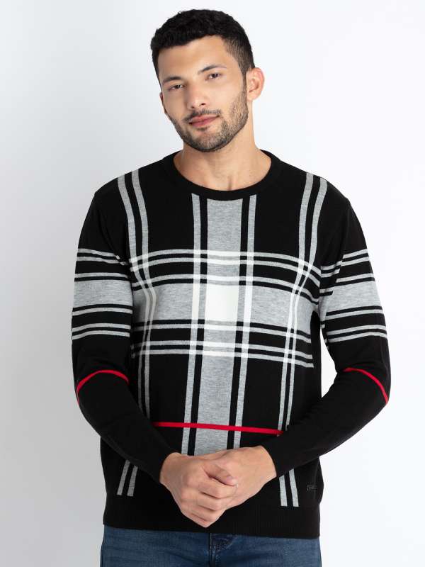 Checked Men Sweaters - Buy Checked Men Sweaters online in India
