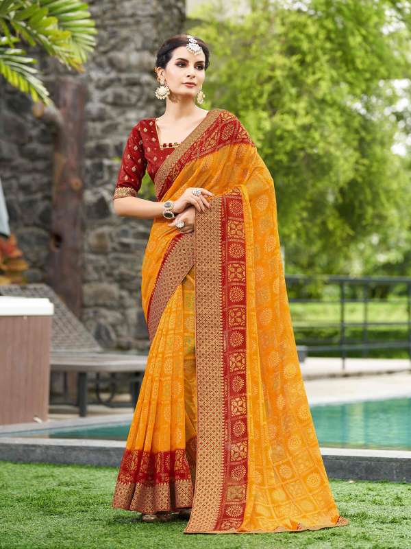 Pure Georgette Sarees Buy Trendy Pure Georgette Sarees Online in India Myntra